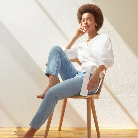 Everlane Tops - Everlane Poplin Wrap Shirt